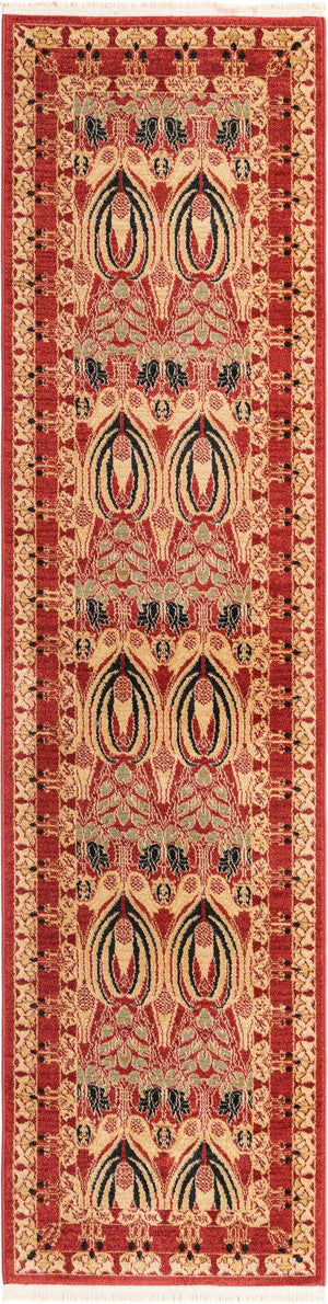 Rust Red 2' 7 x 10' Edinburgh Runner Area Rug 100% Polypropylene Easy Clean With Cotton Backing Traditional Classic Design Carpet for Living, Dining Room, Office for Sale at Rug Engine