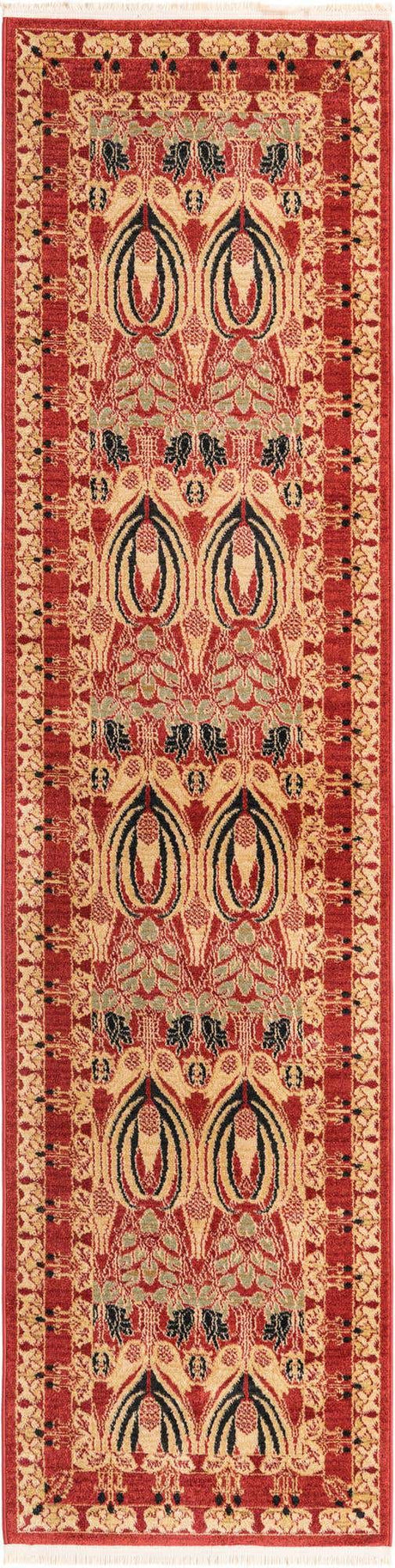Rust Red 2' 7 x 10' Edinburgh Runner Area Rug 100% Polypropylene Easy Clean With Cotton Backing Traditional Classic Design Carpet for Living, Dining Room, Office for Sale at Rug Engine
