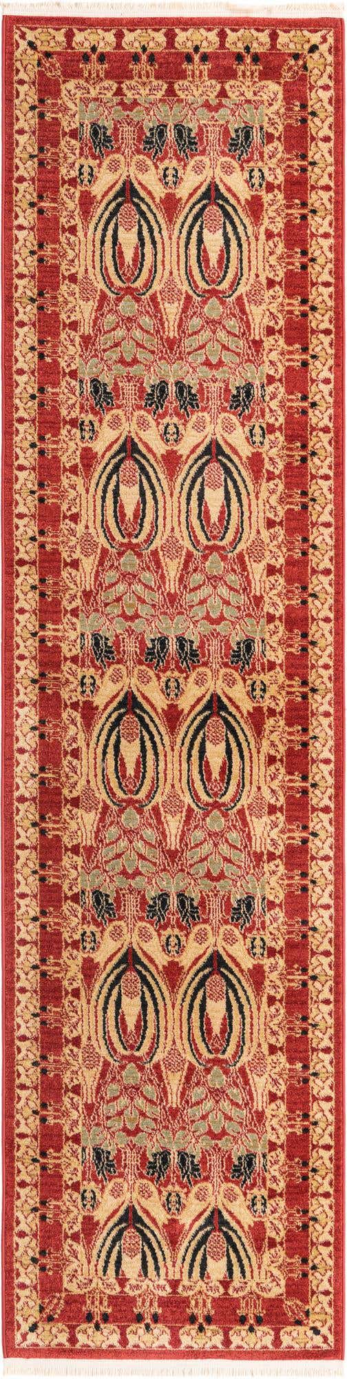 Rust Red 2' 7 x 10' Edinburgh Runner Area Rug 100% Polypropylene Easy Clean With Cotton Backing Traditional Classic Design Carpet for Living, Dining Room, Office for Sale at Rug Engine