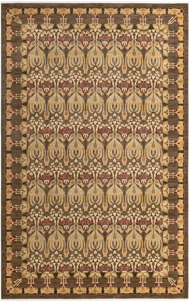 Brown 10' 6 x 16' 5 Edinburgh Rectangle Area Rug 100% Polypropylene Easy Clean With Cotton Backing Traditional Classic Design Carpet for Living, Dining Room, Office for Sale at Rug Engine
