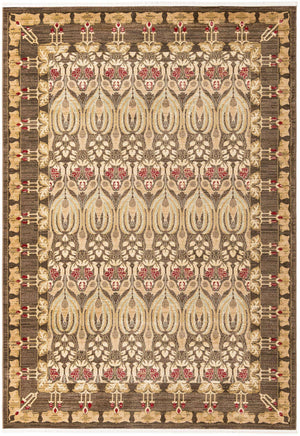 Brown 7' 1 x 10' Edinburgh Rectangle Area Rug 100% Polypropylene Easy Clean With Cotton Backing Traditional Classic Design Carpet for Living, Dining Room, Office for Sale at Rug Engine