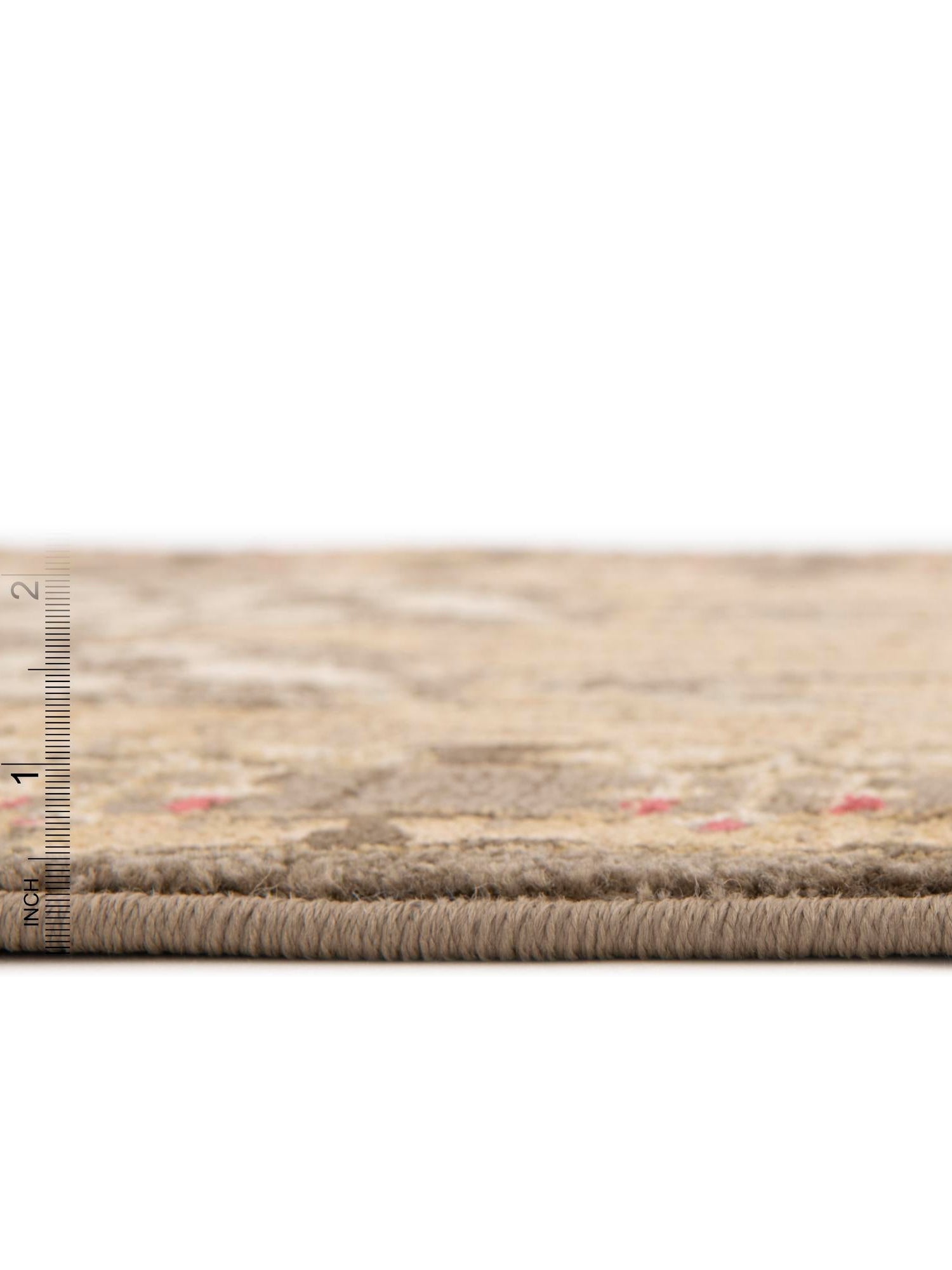 Brown 5' 1 x 5' 1 Edinburgh Round Area Rug 100% Polypropylene Easy Clean With Cotton Backing Traditional Classic Design Carpet for Living, Dining Room, Office for Sale at Rug Engine