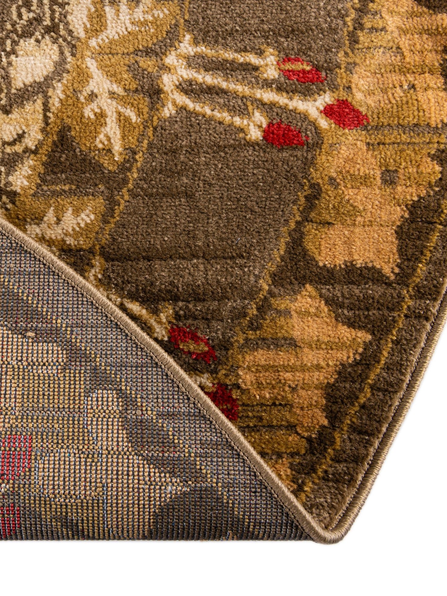 Brown 13' 1 x 13' 1 Edinburgh Round Area Rug 100% Polypropylene Easy Clean With Cotton Backing Traditional Classic Design Carpet for Living, Dining Room, Office for Sale at Rug Engine