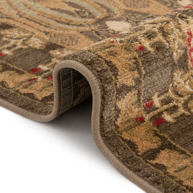 Brown 5' 1 x 8' Edinburgh Rectangle Area Rug 100% Polypropylene Easy Clean With Cotton Backing Traditional Classic Design Carpet for Living, Dining Room, Office for Sale at Rug Engine