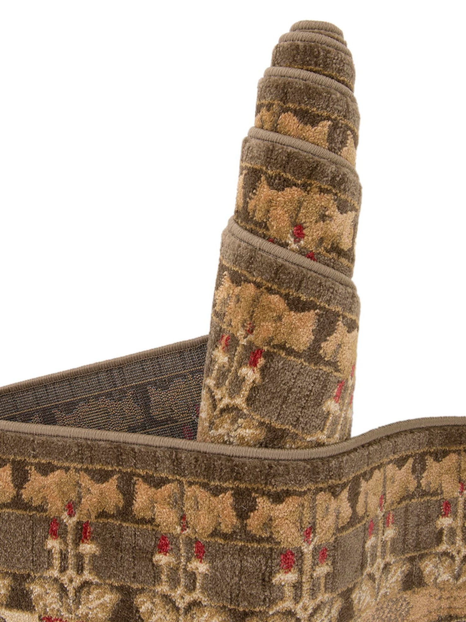 Brown 7' 1 x 10' Edinburgh Rectangle Area Rug 100% Polypropylene Easy Clean With Cotton Backing Traditional Classic Design Carpet for Living, Dining Room, Office for Sale at Rug Engine