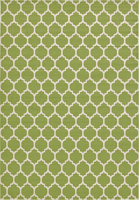 Light Green 7' 1 x 10' Trellis Rectangle Area Rug