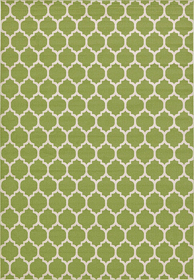 Light Green 7' 1 x 10' Trellis Rectangle Area Rug
