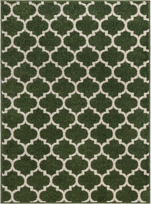Dark Green 9' x 12' 2 Trellis Rectangle Rug