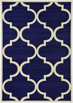 Navy Blue 7' 1 x 10' Trellis Rectangle Area Rug