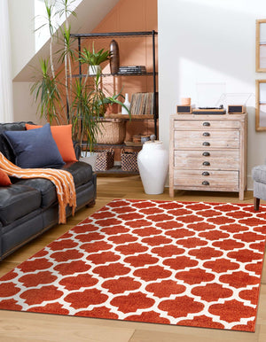 Light Terracotta 10' x 14' Trellis Rectangle Rug