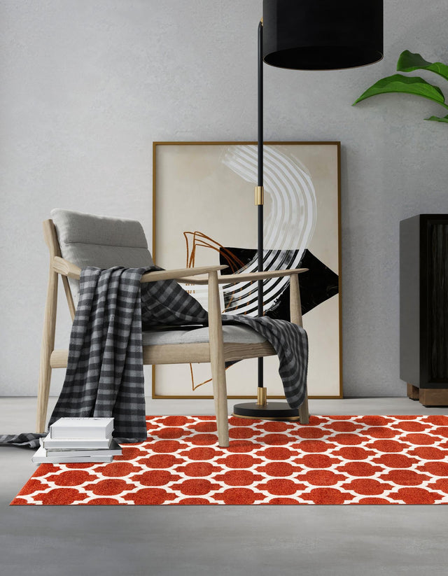 Light Terracotta 10' x 14' Trellis Rectangle Rug