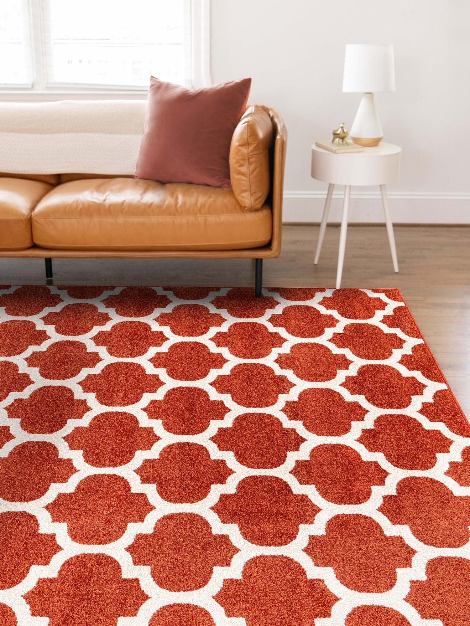 Light Terracotta 5' 1 x 8' Trellis Rectangle Area Rug