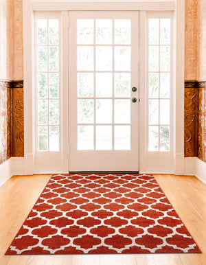 Light Terracotta 10' x 14' Trellis Rectangle Rug