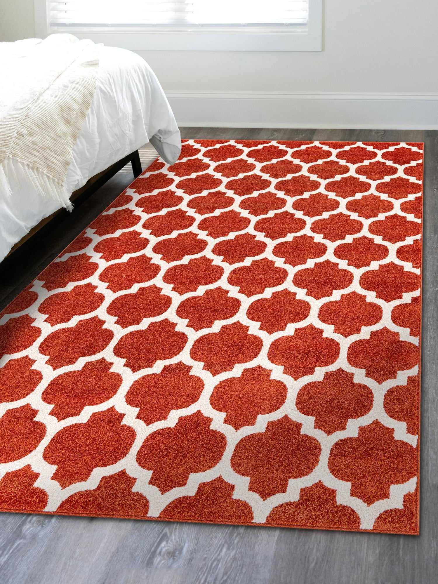 Light Terracotta 8' x 11' Trellis Rectangle Area Rug