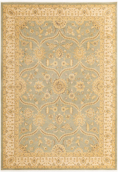 Light Green 7' 1 x 10' Edinburgh Rectangle Area Rug 100% Polypropylene Easy Clean With Cotton Backing Traditional Classic Design Carpet for Living, Dining Room, Office for Sale at Rug Engine