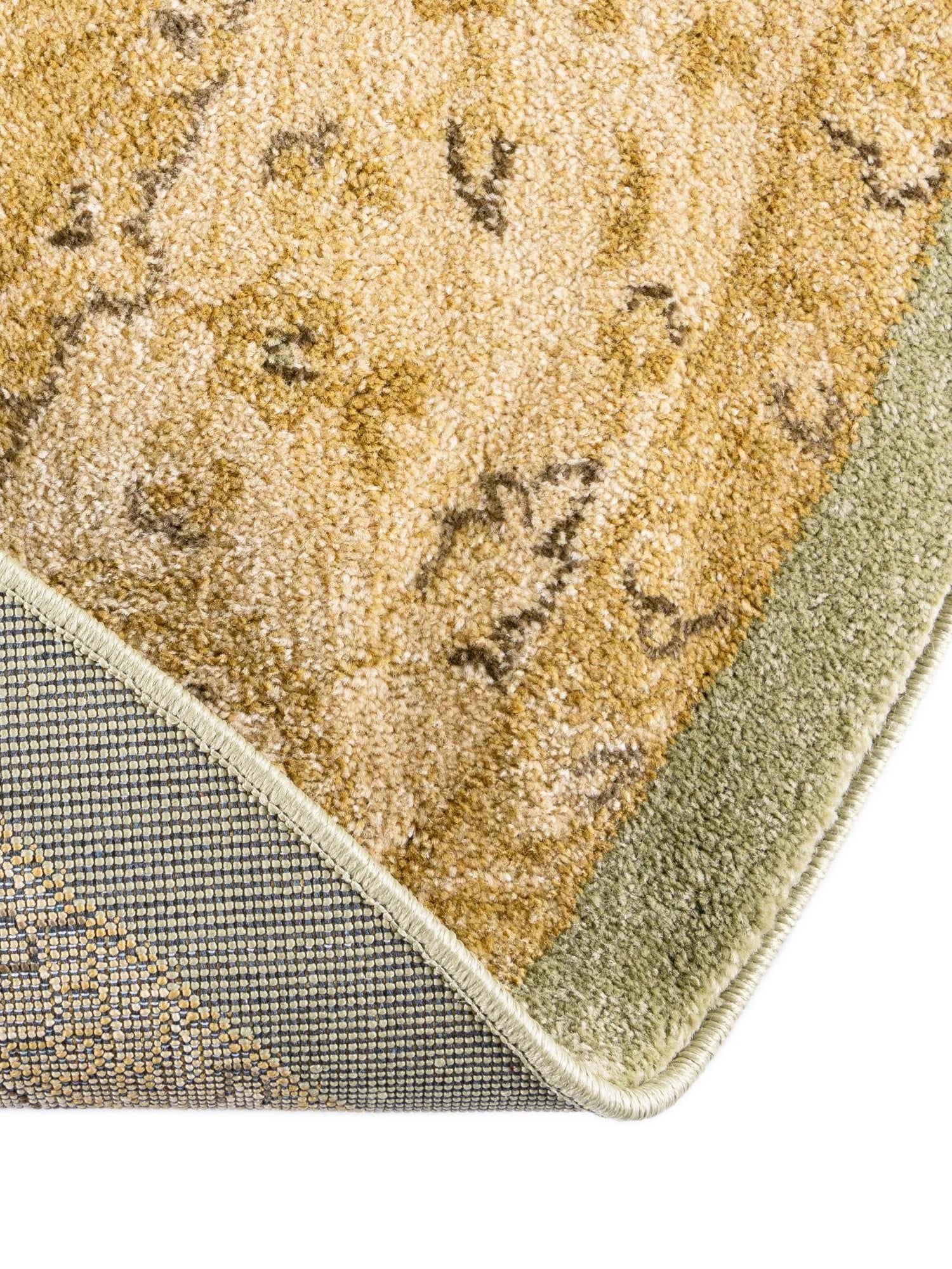 Light Green 6' 1 x 6' 1 Edinburgh Round Area Rug 100% Polypropylene Easy Clean With Cotton Backing Traditional Classic Design Carpet for Living, Dining Room, Office for Sale at Rug Engine