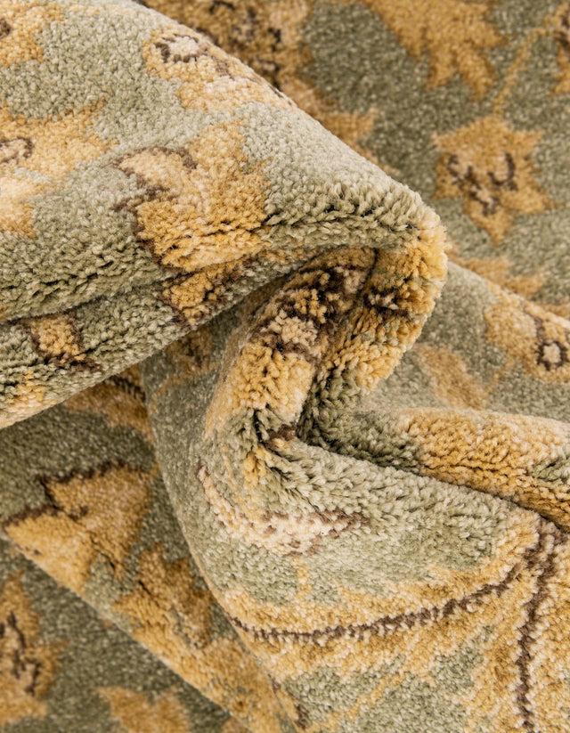 Light Green 2' 7 x 10' Edinburgh Runner Area Rug 100% Polypropylene Easy Clean With Cotton Backing Traditional Classic Design Carpet for Living, Dining Room, Office for Sale at Rug Engine