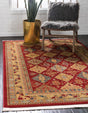 Red 2' x 3' 1 Sahand Rectangle Area Rug Affordable Easy Clean Traditional Design Durable Carpet for Home Interior Design Living Room Dining Office for Sale at Rug Engine