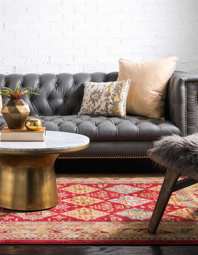 Red 9' x 12' Sahand Rectangle Area Rug