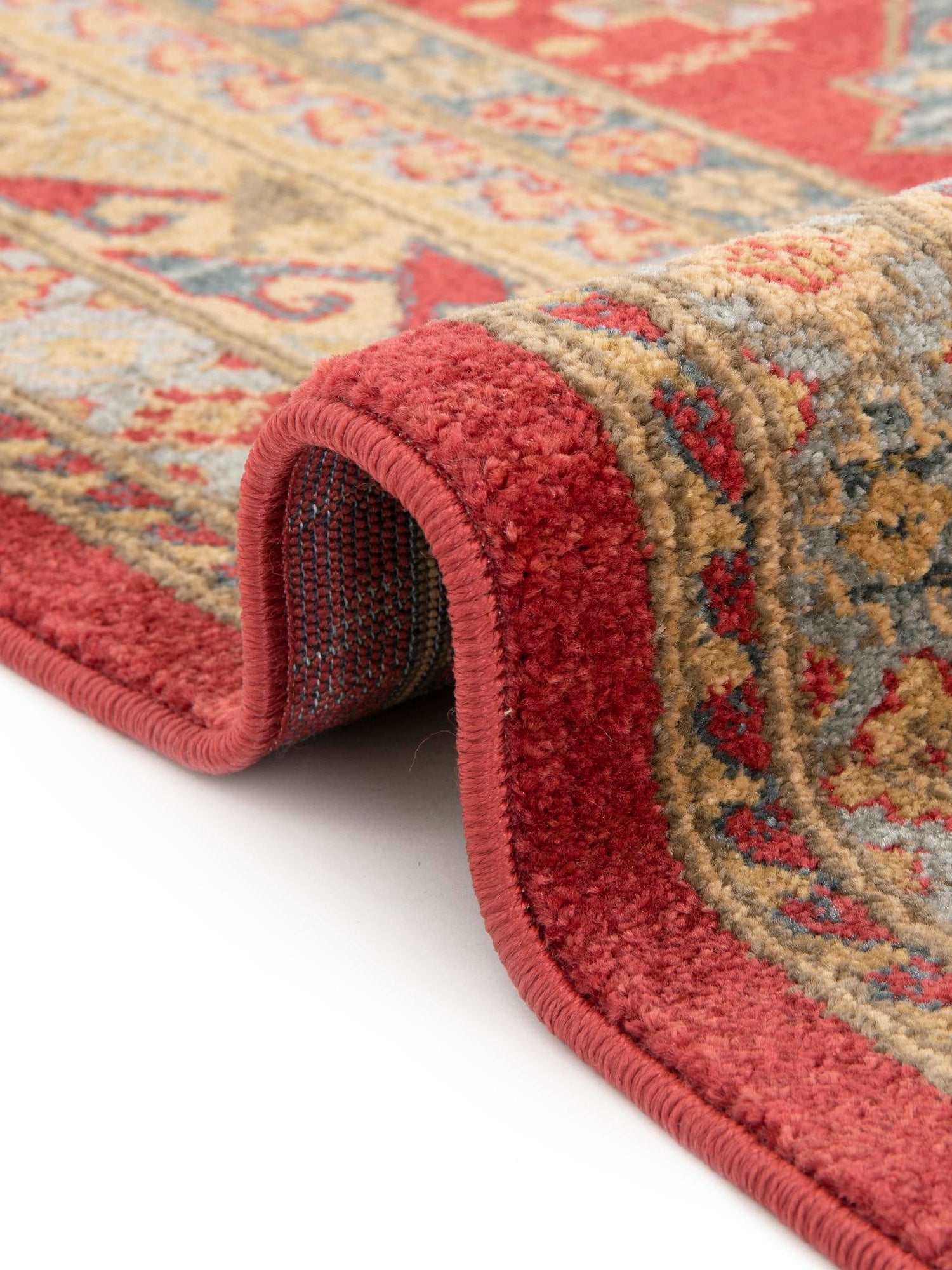 Red 5' 1 x 8' Sahand Rectangle Area Rug Affordable Easy Clean Traditional Design Durable Carpet for Home Interior Design Living Room Dining Office for Sale at Rug Engine