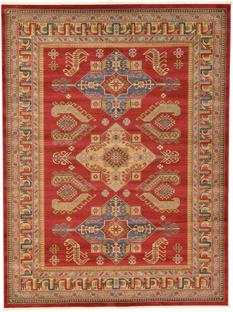 Red 10' x 13' 1 Sahand Rectangle Area Rug Affordable Easy Clean Traditional Design Durable Carpet for Home Interior Design Living Room Dining Office for Sale at Rug Engine