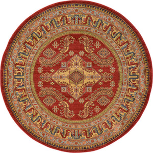 Red 6' 1 x 6' 1 Sahand Round Rug