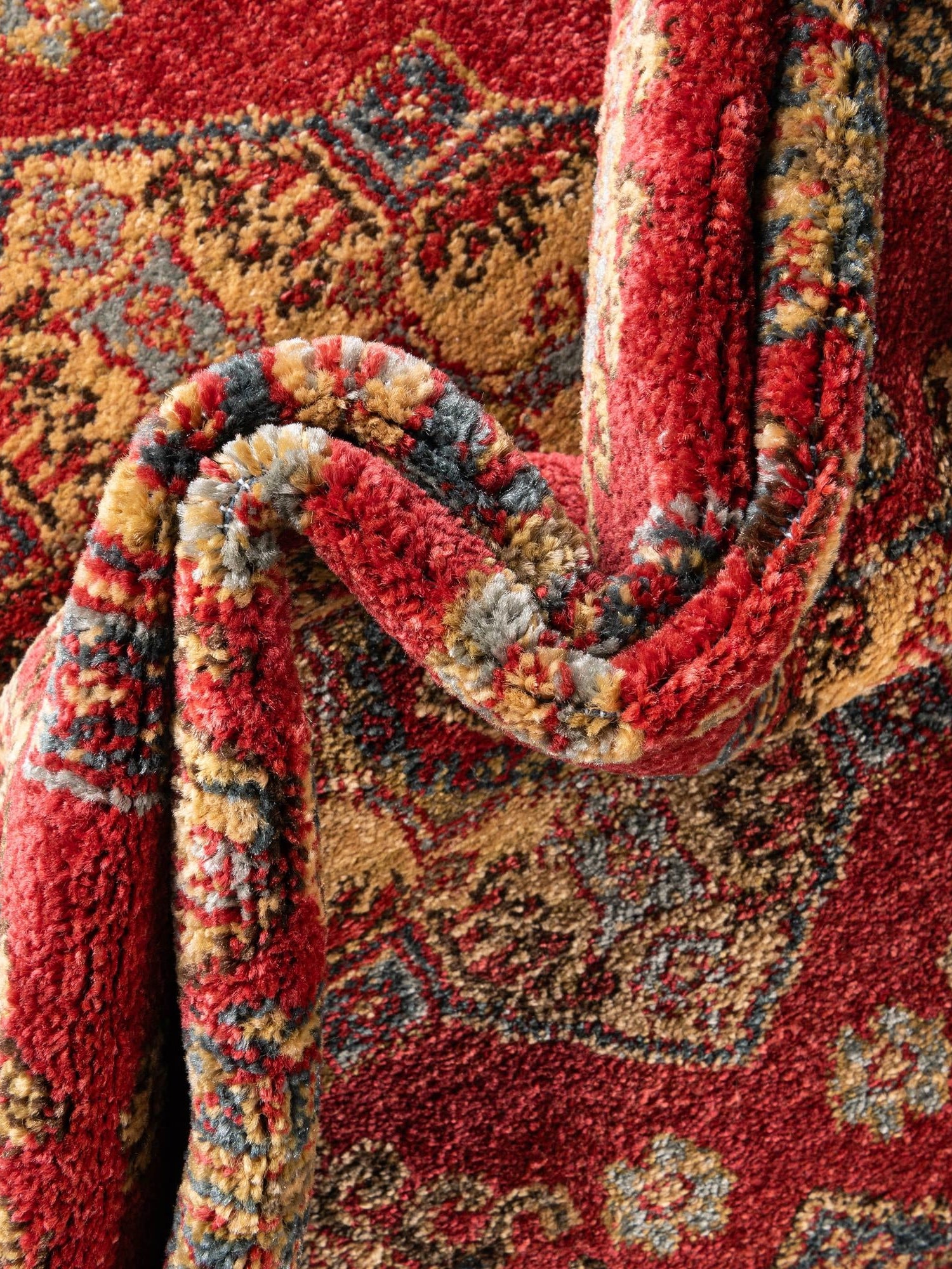 Red 3' 1 x 5' 3 Sahand Rectangle Area Rug Affordable Easy Clean Traditional Design Durable Carpet for Home Interior Design Living Room Dining Office for Sale at Rug Engine