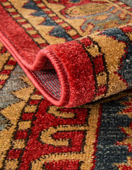Red 8' x 8' Sahand Round Area Rug Affordable Easy Clean Traditional Design Durable Carpet for Home Interior Design Living Room Dining Office for Sale at Rug Engine
