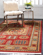 Red 9' x 12' Sahand Rectangle Area Rug Affordable Easy Clean Traditional Design Durable Carpet for Home Interior Design Living Room Dining Office for Sale at Rug Engine