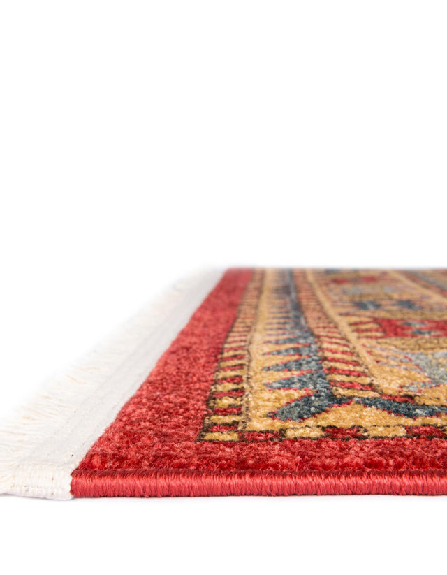 Red 5' 1 x 8' Sahand Rectangle Area Rug Affordable Easy Clean Traditional Design Durable Carpet for Home Interior Design Living Room Dining Office for Sale at Rug Engine