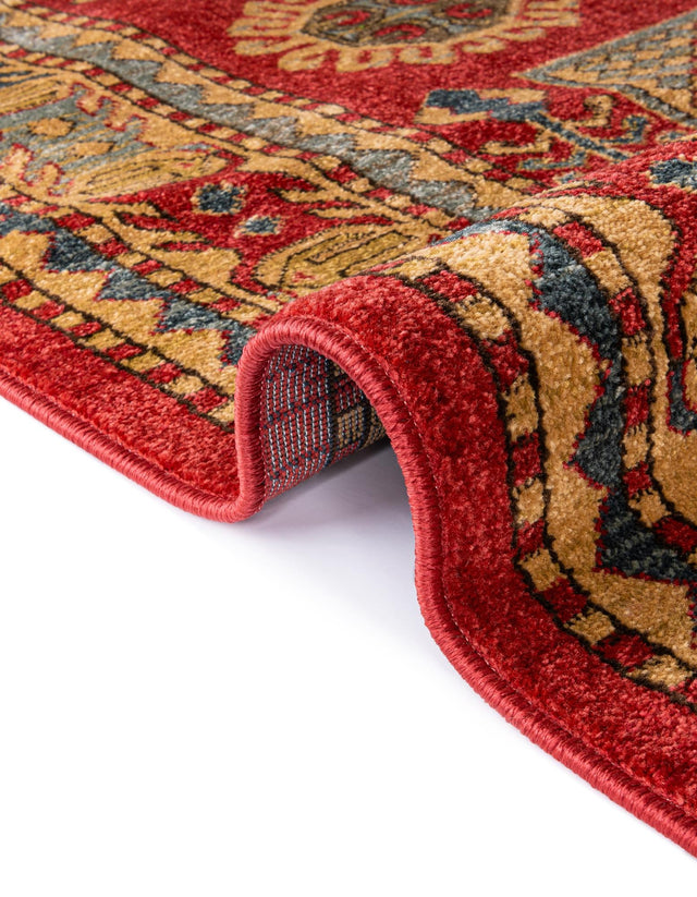 Red 5' 1 x 8' Sahand Rectangle Area Rug Affordable Easy Clean Traditional Design Durable Carpet for Home Interior Design Living Room Dining Office for Sale at Rug Engine
