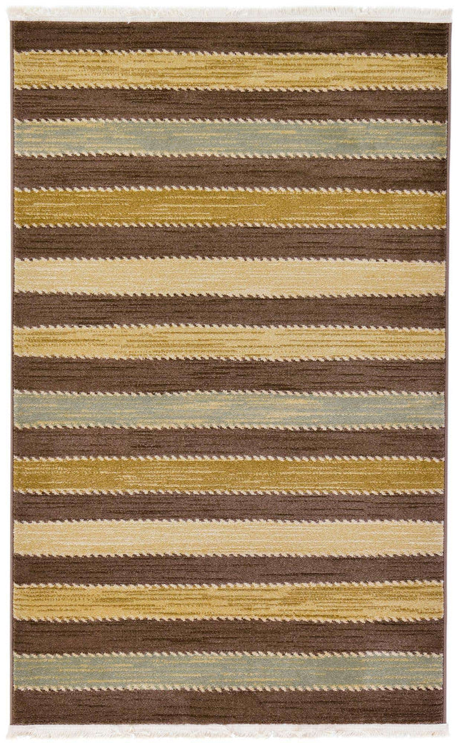 Brown 3' 1 x 5' 3 Fars Rectangle Area Rug 100% Polypropylene Unique Traditional Carpet for Classical Living, Dining Room & Office Spaces for Sale at Rug Engine