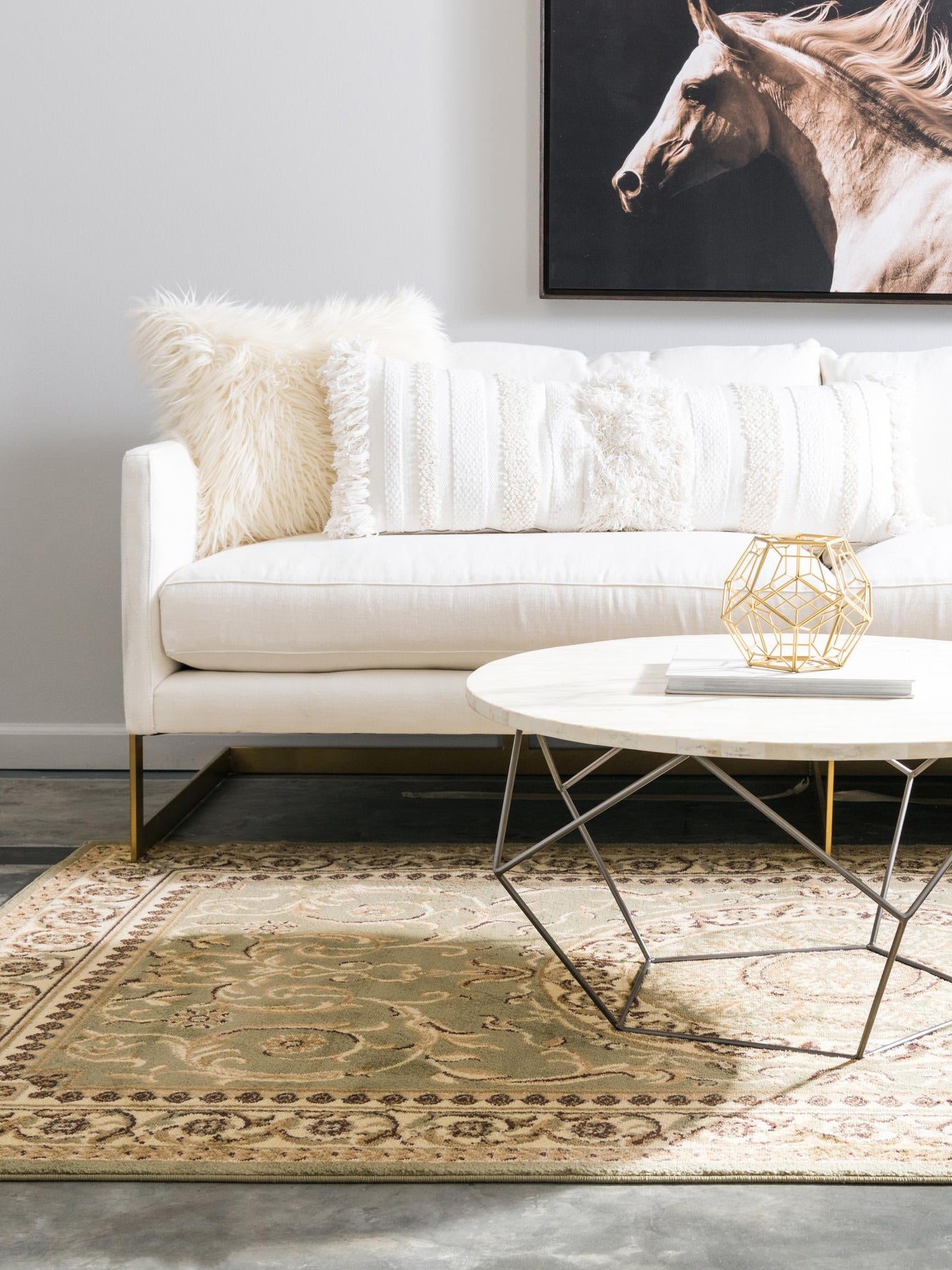 Light Green 10' 6 x 16' 5 Versailles Rectangle Area Rug