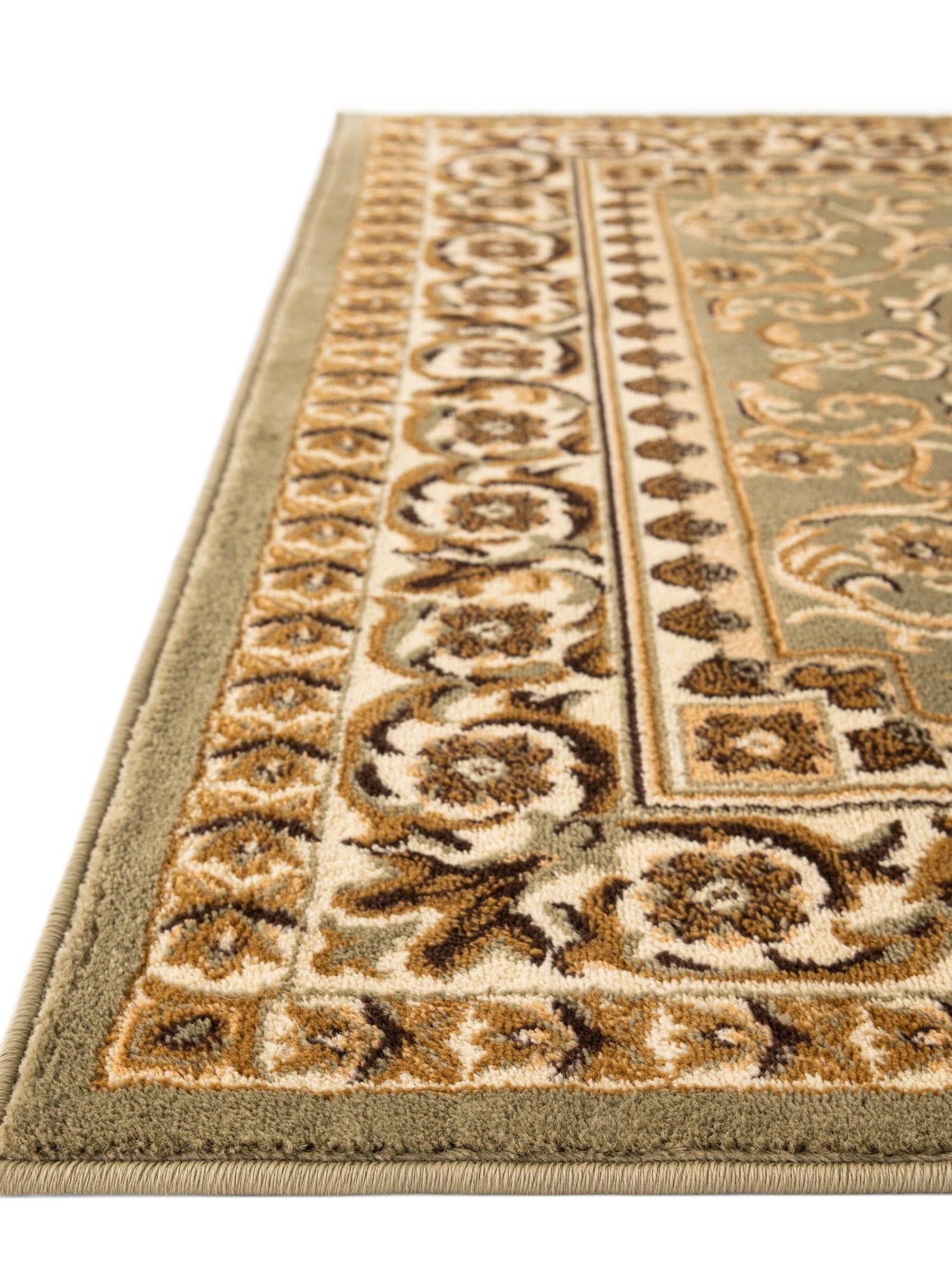 Light Green 2' x 3' 1 Versailles Rectangle Area Rug Classic Traditional Motif Indoor Carpet for Hallways, Dining Rooms, Bedrooms, Living Room, Office for Sale at Rug Engine