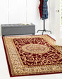 Red 10' x 13' 1 Versailles Rectangle Area Rug Classic Traditional Motif Indoor Carpet for Hallways, Dining Rooms, Bedrooms, Living Room, Office for Sale at Rug Engine