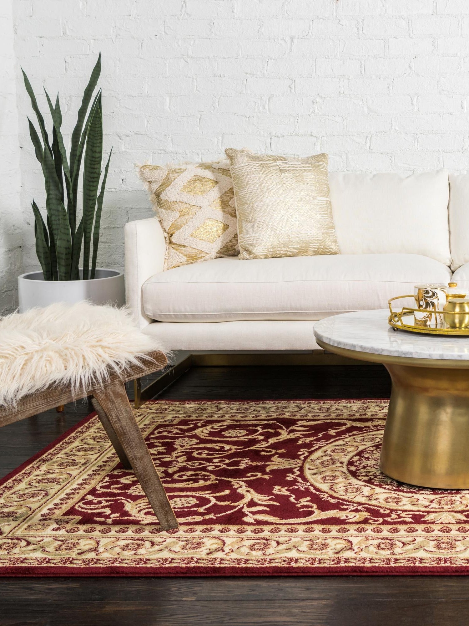 Red 6' 1 x 9' Versailles Rectangle Area Rug