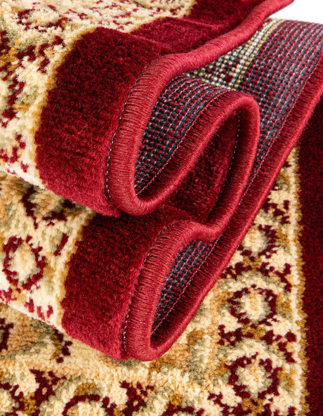 Red 7' 10 x 11' Versailles Rectangle Area Rug Classic Traditional Motif Indoor Carpet for Hallways, Dining Rooms, Bedrooms, Living Room, Office for Sale at Rug Engine