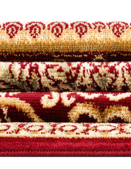 Red 7' 10 x 11' Versailles Rectangle Area Rug Classic Traditional Motif Indoor Carpet for Hallways, Dining Rooms, Bedrooms, Living Room, Office for Sale at Rug Engine