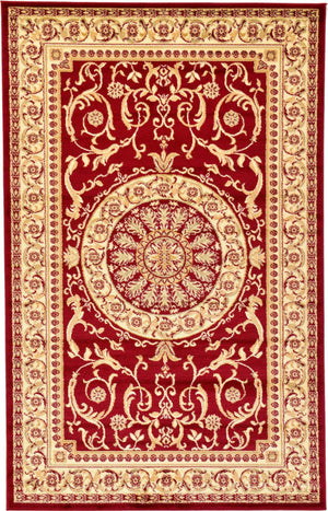 Red 5' 3 x 8' Versailles Rectangle Rug