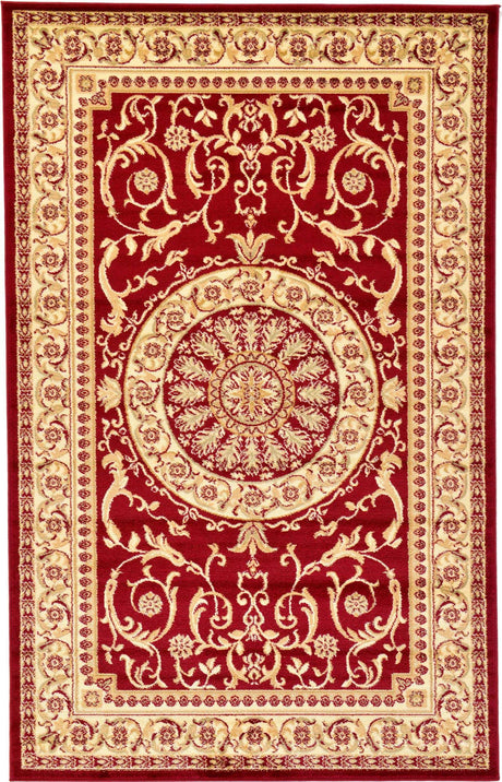 Red 5' 3 x 8' Versailles Rectangle Area Rug