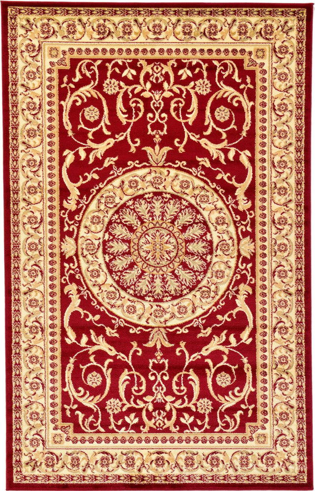 Red 5' 3 x 8' Versailles Rectangle Rug