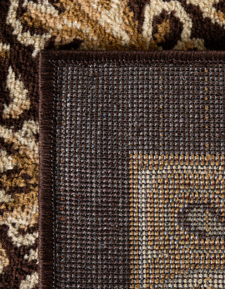 Brown 7' 10 x 11' Versailles Rectangle Area Rug Classic Traditional Motif Indoor Carpet for Hallways, Dining Rooms, Bedrooms, Living Room, Office for Sale at Rug Engine