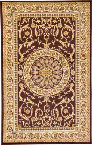 Brown 5' 3 x 8' Versailles Rectangle Area Rug