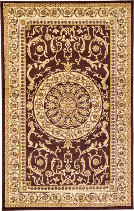 Brown 5' 3 x 8' Versailles Rectangle Area Rug
