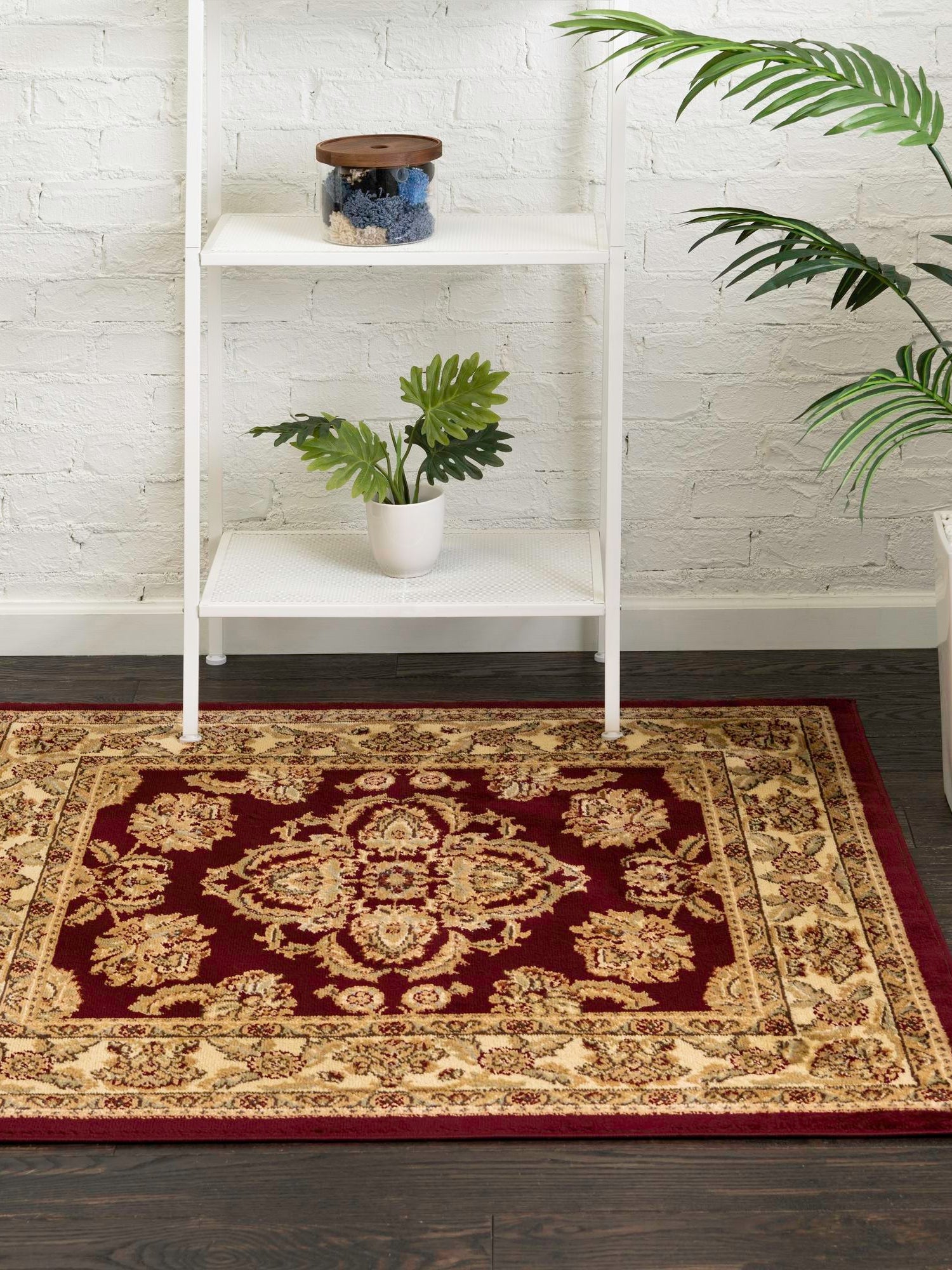 Red 4' 1 x 4' 1 Voyage Square Area Rug