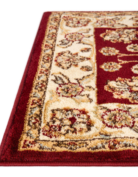 Red 6' 1 x 6' 1 Voyage Square Area Rug Persian Inspired Classic Traditional Design Durable Carpet Mat for Home Interior Design for Sale at Rug Engine
