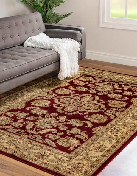 Red 4' 1 x 6' 1 Voyage Rectangle Area Rug Persian Inspired Classic Traditional Design Durable Carpet Mat for Home Interior Design for Sale at Rug Engine