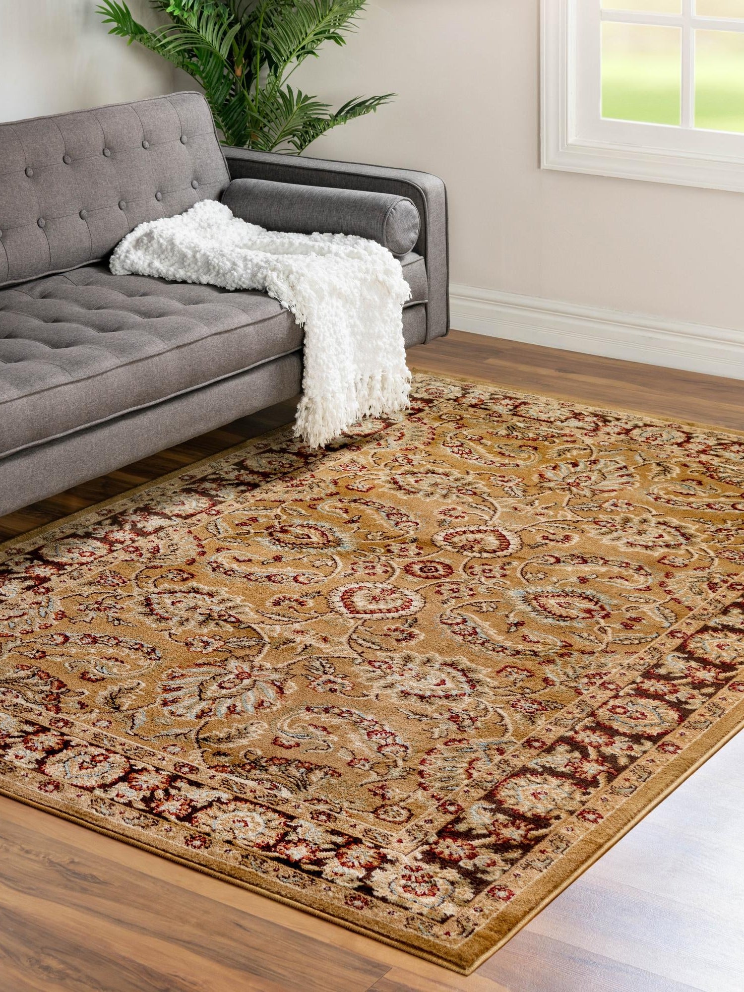 Tan 5' 3 x 8' Voyage Rectangle Area Rug