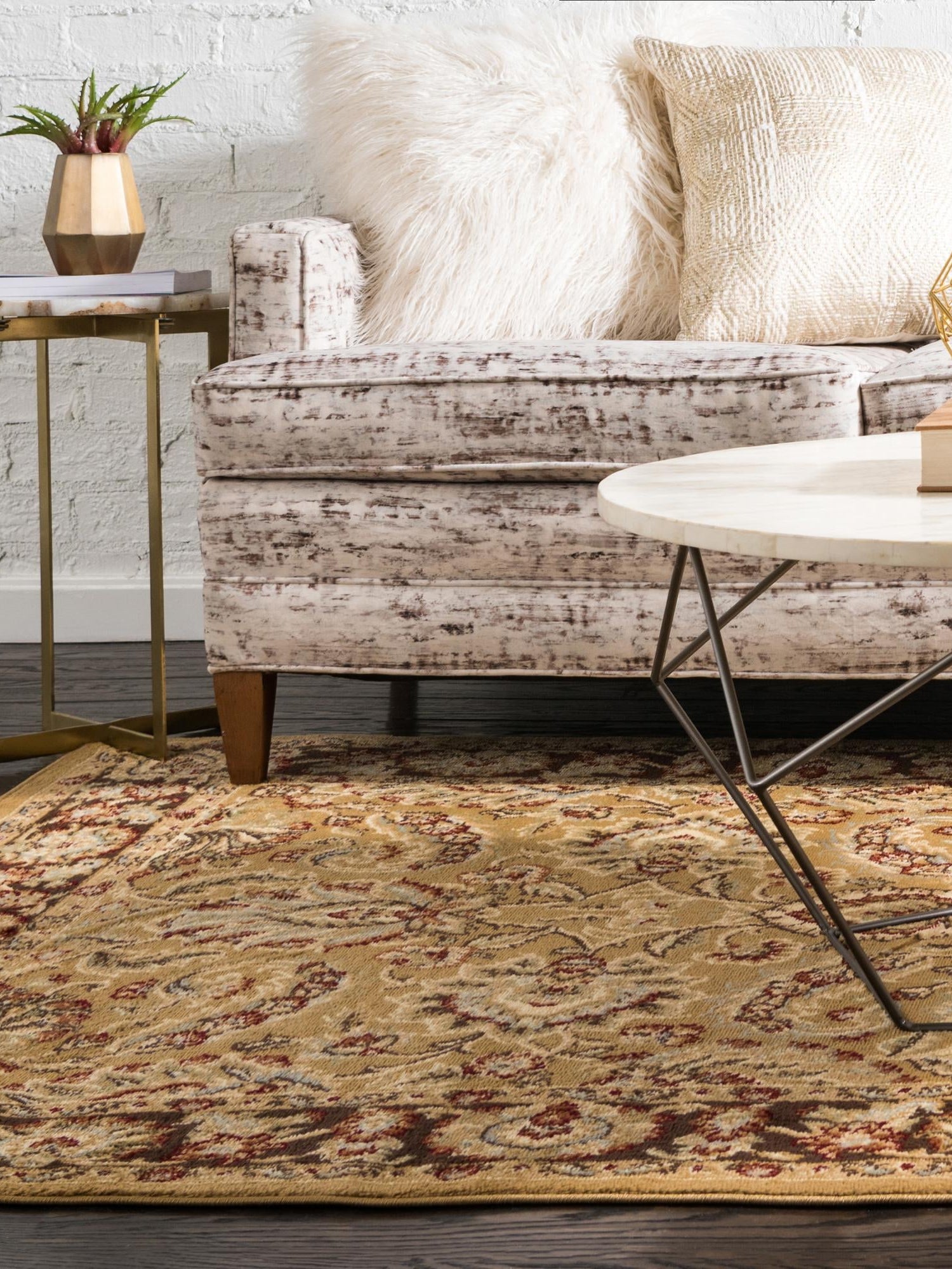 Tan 5' 3 x 8' Voyage Rectangle Area Rug