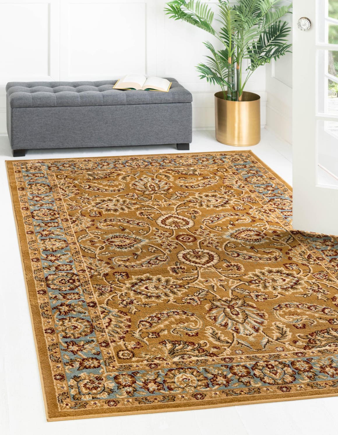 Dark Yellow 3' 3 x 5' 3 Voyage Rectangle Area Rug